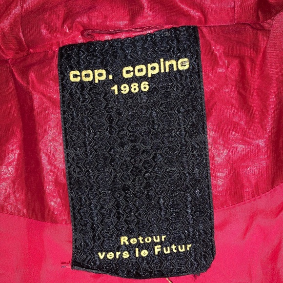Vintage 1986 Cop. Coping Red Puffer winter Jacket - Picture 2 of 3